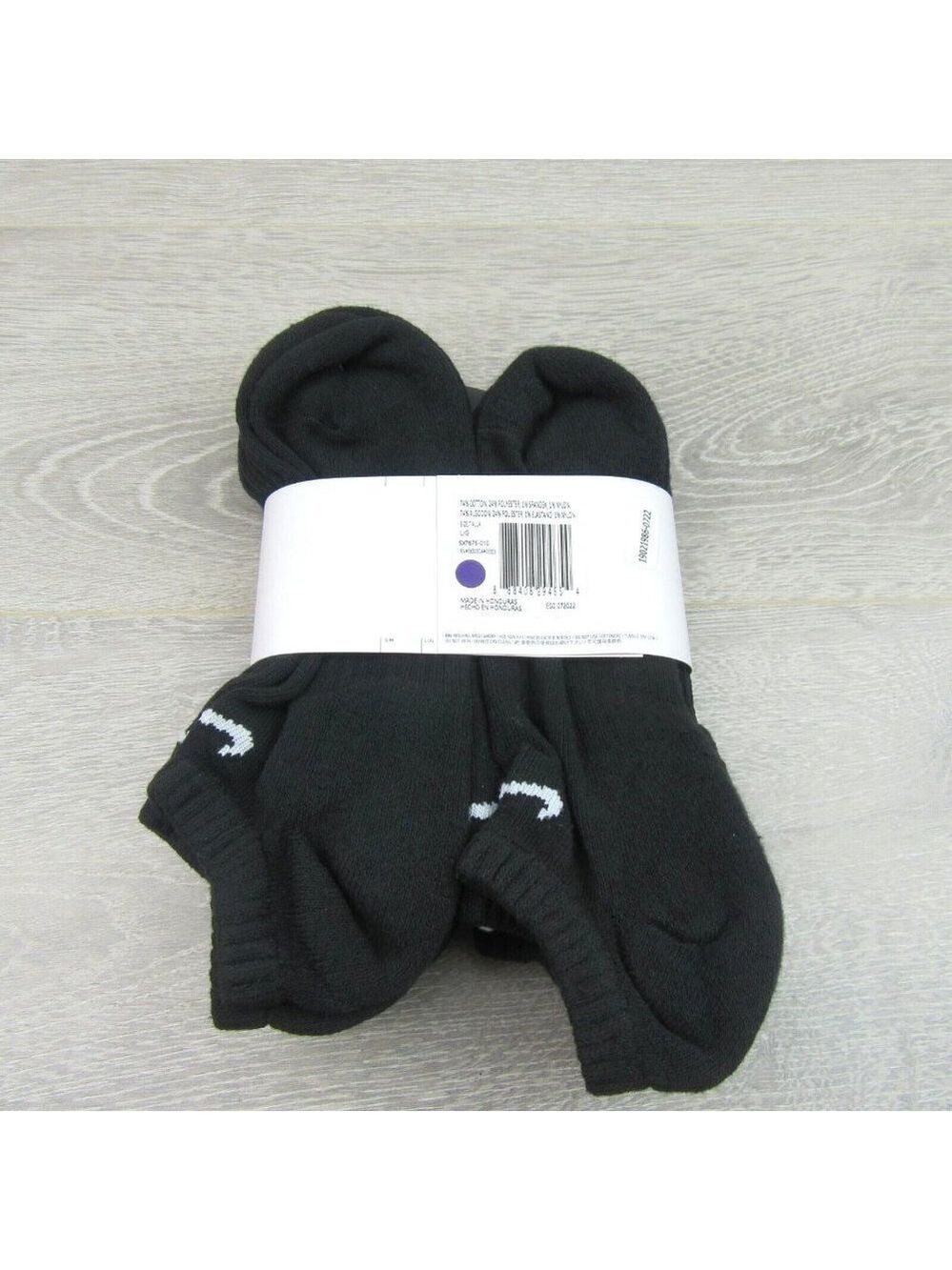 Nike Everyday Cushion No Show Socks 6 Pack Mens Size 8-12 Black NEW - Picture 7 of 8